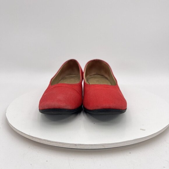 Yves Saint Laurent Women Size 7.5M Red Chilli Ballet Slip On Flat Shoes - Picture 4 of 16